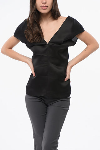 Silk Top with V-Neck