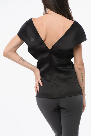 Silk Top with V-Neck