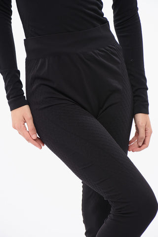 MM6 SALOMON Leggings in Nylon Con Dettagli Tono su Tono in Rilievo