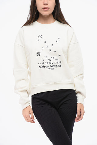 MM1 MM10 Crew-neck Sweatshirt with Maxi Frontal Embroidery