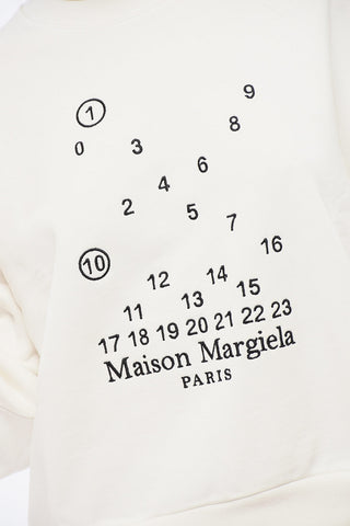 MM1 MM10 Crew-neck Sweatshirt with Maxi Frontal Embroidery