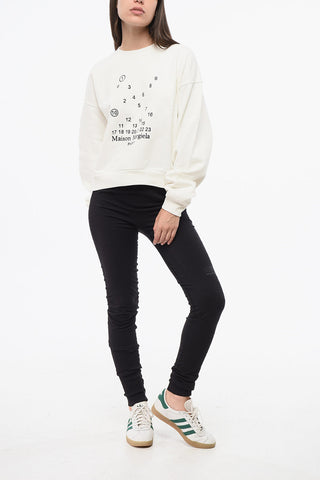MM1 MM10 Crew-neck Sweatshirt with Maxi Frontal Embroidery