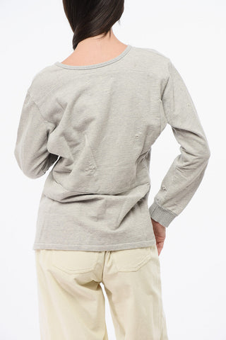 MM1 MM10 Crewneck Sweatshirt with Two Buttons