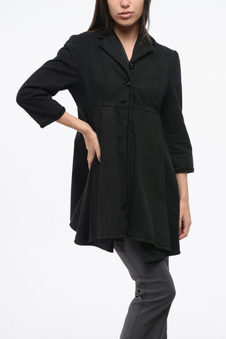 Cotton Gabardine Coat with 3/4 Sleeves