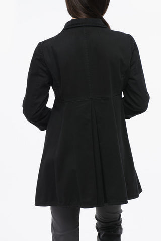 Cotton Gabardine Coat with 3/4 Sleeves
