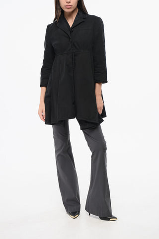 Cotton Gabardine Coat with 3/4 Sleeves