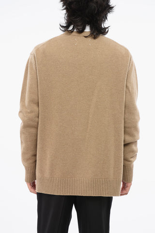 MM10 Cardigan in Lana con Scollo a V