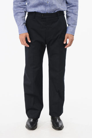 Cotton-Twill Chinos With Logo Detail