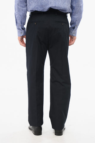 Cotton-Twill Chinos With Logo Detail