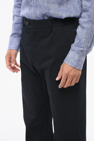 Cotton-Twill Chinos With Logo Detail