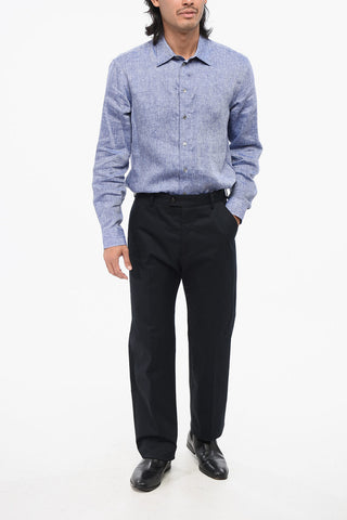 Cotton-Twill Chinos With Logo Detail