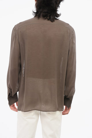 Solid-Color Silk Shirt