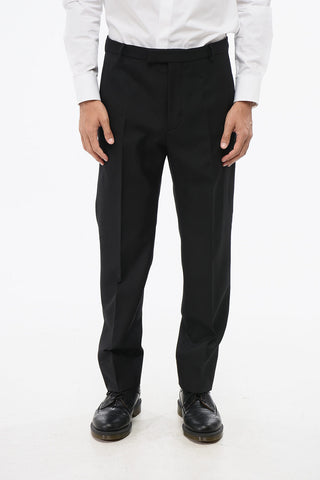Gabardine Trousers With Belt Loops
