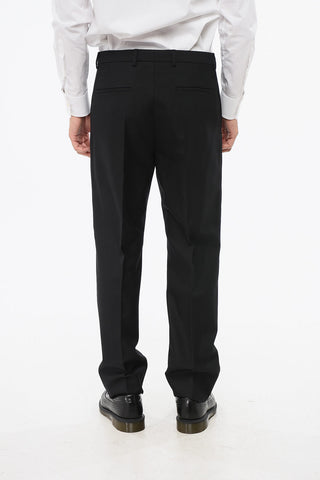 Gabardine Trousers With Belt Loops