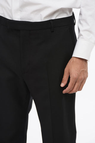 Gabardine Trousers With Belt Loops