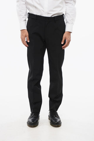 Solid Color Stretch Fabric Chino Pants