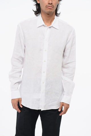 EMPORIO Linen Spread Collar Shirt