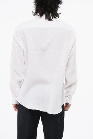 EMPORIO Linen Spread Collar Shirt