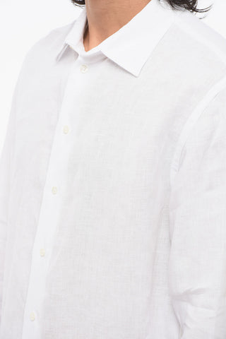 EMPORIO Linen Spread Collar Shirt