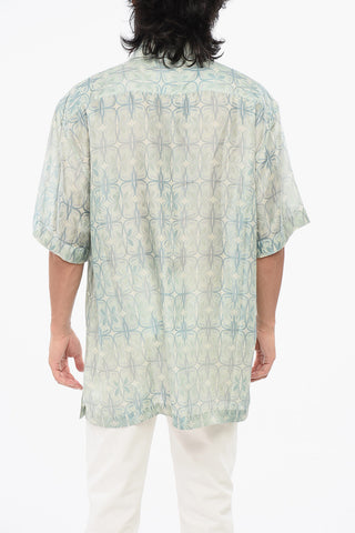 Geometric Patterned Silk Shirt