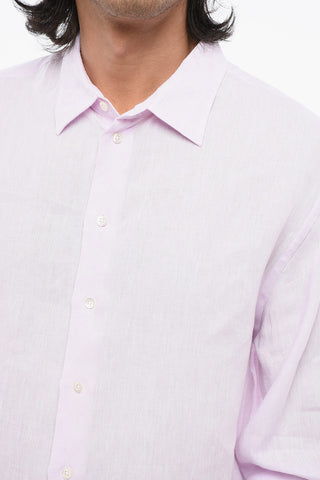 EMPORIO Camicia in Lino con Collo Francese