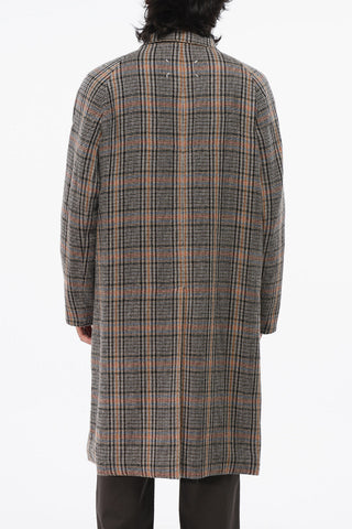 코튼 코트, 빈티지 느낌의 체크 디테일