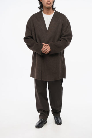 Virgin Wool and Cashmere Double Breasted Coat
