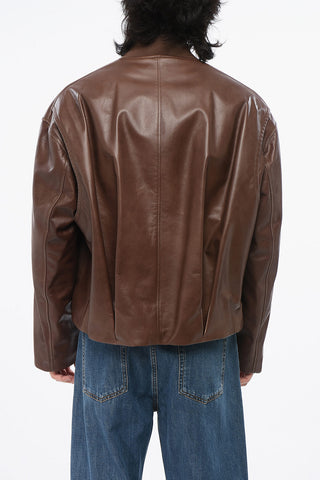 COUTURE Bomber in Pelle con Chiusura Zip