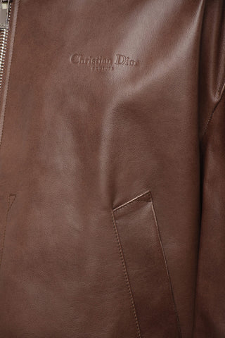 COUTURE Bomber in Pelle con Chiusura Zip