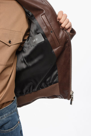 COUTURE Bomber in Pelle con Chiusura Zip