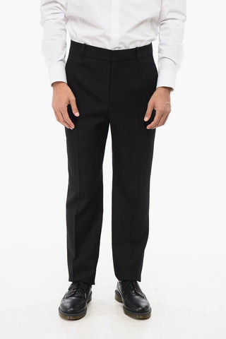 Pantaloni in Lana a Gamba Dritta