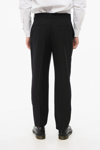 Pantaloni in Lana a Gamba Dritta