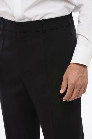 Pantaloni in Lana a Gamba Dritta