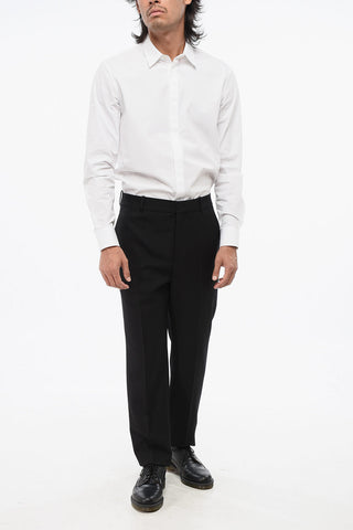 Pantaloni in Lana a Gamba Dritta