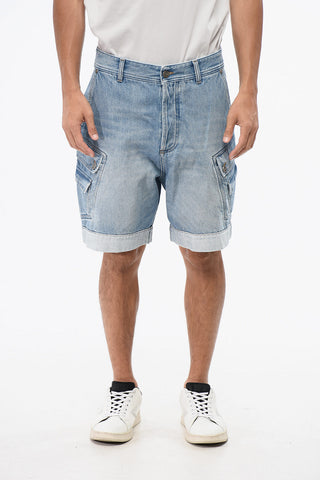 Cargo Shorts with Logo Button