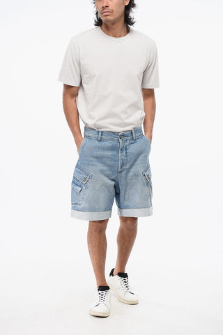 Cargo Shorts with Logo Button