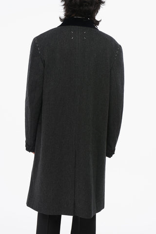 MM1 Cappotto Maxi in Lana con Alamaro Chiusura