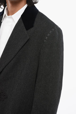 MM1 Cappotto Maxi in Lana con Alamaro Chiusura