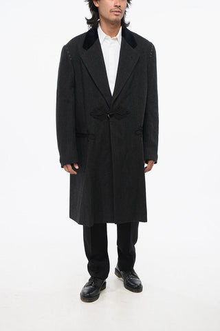 MM1 Cappotto Maxi in Lana con Alamaro Chiusura