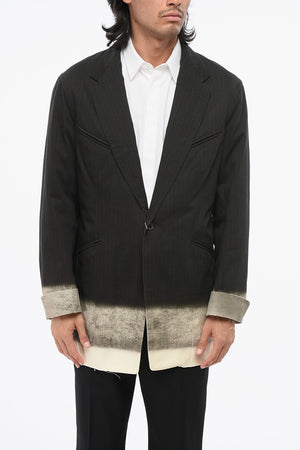 MM1 Pinstripe Blazer with Faded Hem