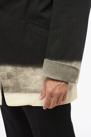 MM1 Pinstripe Blazer with Faded Hem