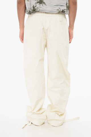 Cargo-Hose aus beschichtetem Leinen mit elastischem Bund