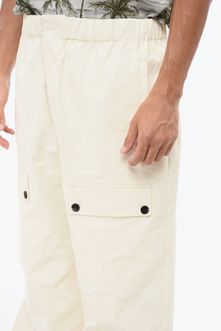Cargo-Hose aus beschichtetem Leinen mit elastischem Bund