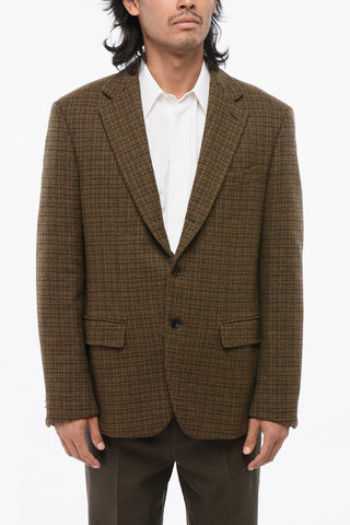 Virgin Wool Blend Side Vents Notch Lapel TORINO Blazer