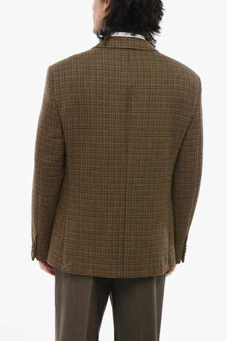 Virgin Wool Blend Side Vents Notch Lapel TORINO Blazer