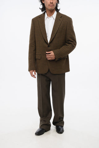 Virgin Wool Blend Side Vents Notch Lapel TORINO Blazer