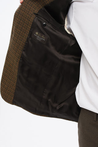 Virgin Wool Blend Side Vents Notch Lapel TORINO Blazer