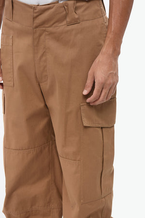 Low-Rise Cargo Trousers with Ankle Buttons