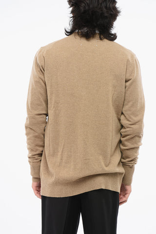 MM10 Cardigan in Lana con Scollo a V