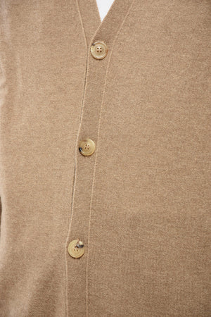 MM10 Wool Cardigan with V-Neck